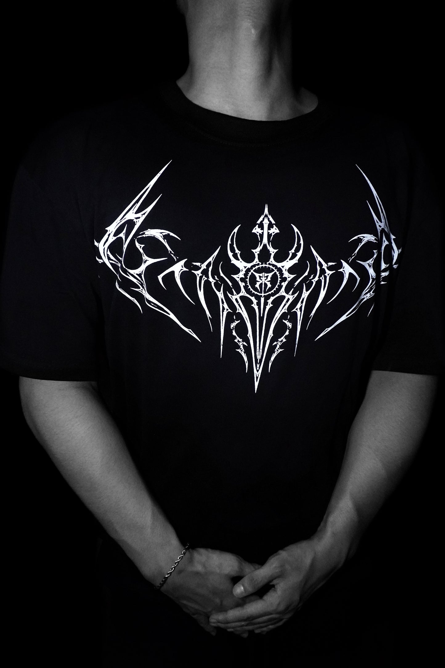 Netherblade Oversize Tee – Ash White