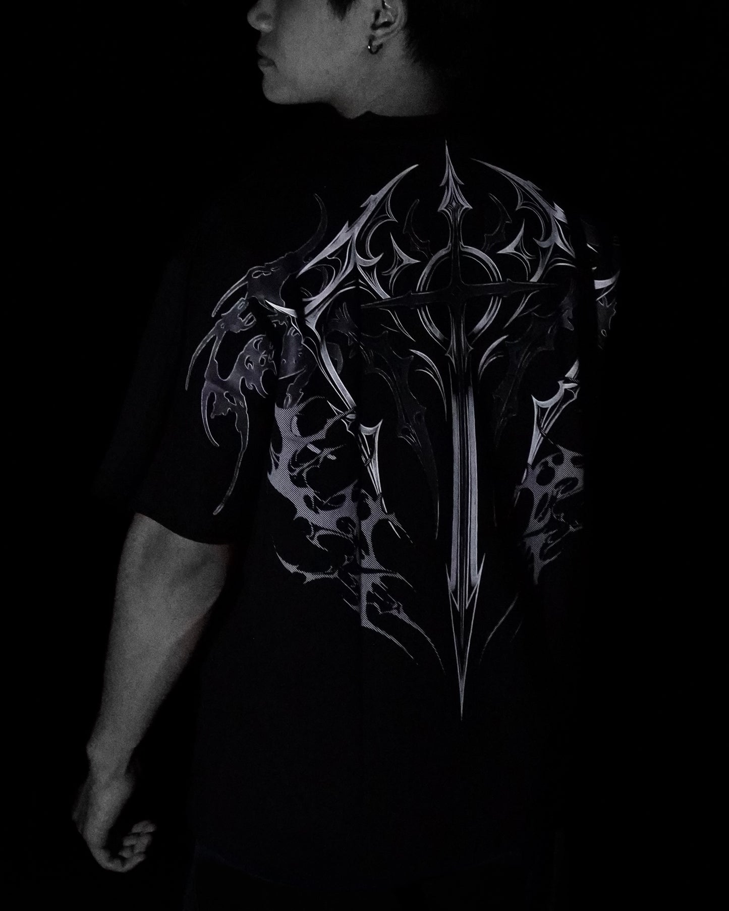 Holy Blade Oversized Tee - Ash White