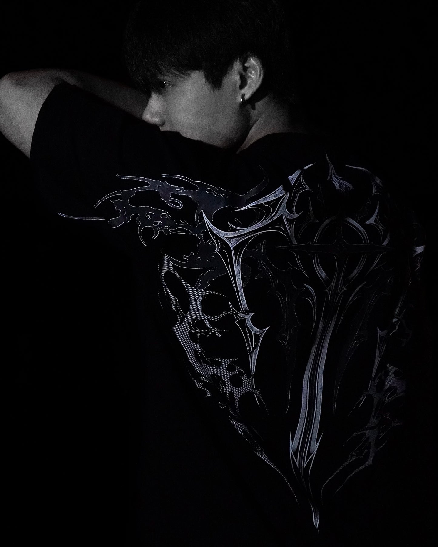Holy Blade Oversized Tee - Ash White