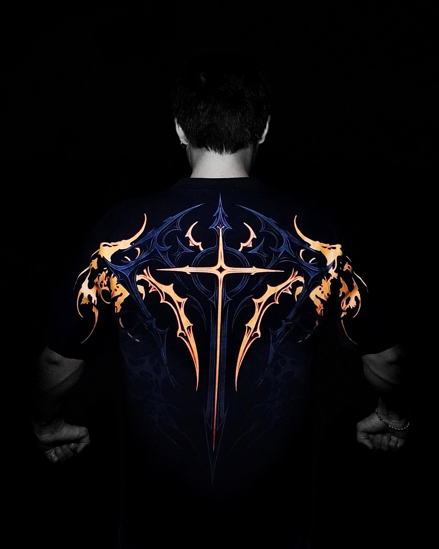 Holy Blade Oversized Tee - Volcanic Flame
