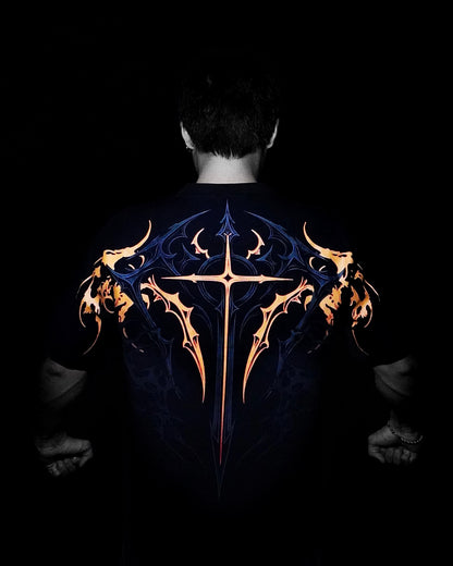 Holy Blade Oversized Tee - Volcanic Flame