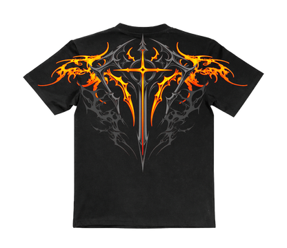 Holy Blade Oversized Tee - Volcanic Flame