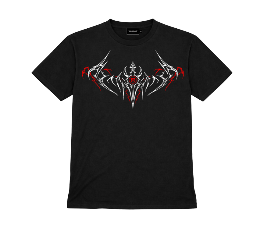 Netherblade Oversize Tee – Blood Ash