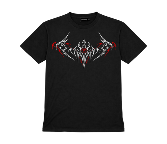 Netherblade Oversize Tee – Blood Ash