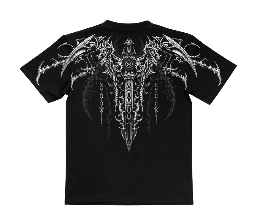 Netherblade Oversize Tee – Ash White