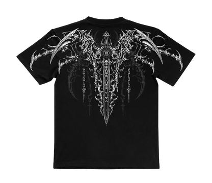 Netherblade Oversize Tee – Ash White