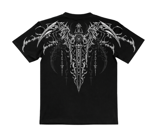 Netherblade Oversize Tee – Ash White